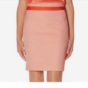 The Limited Orange Chevron Pencil Skirt